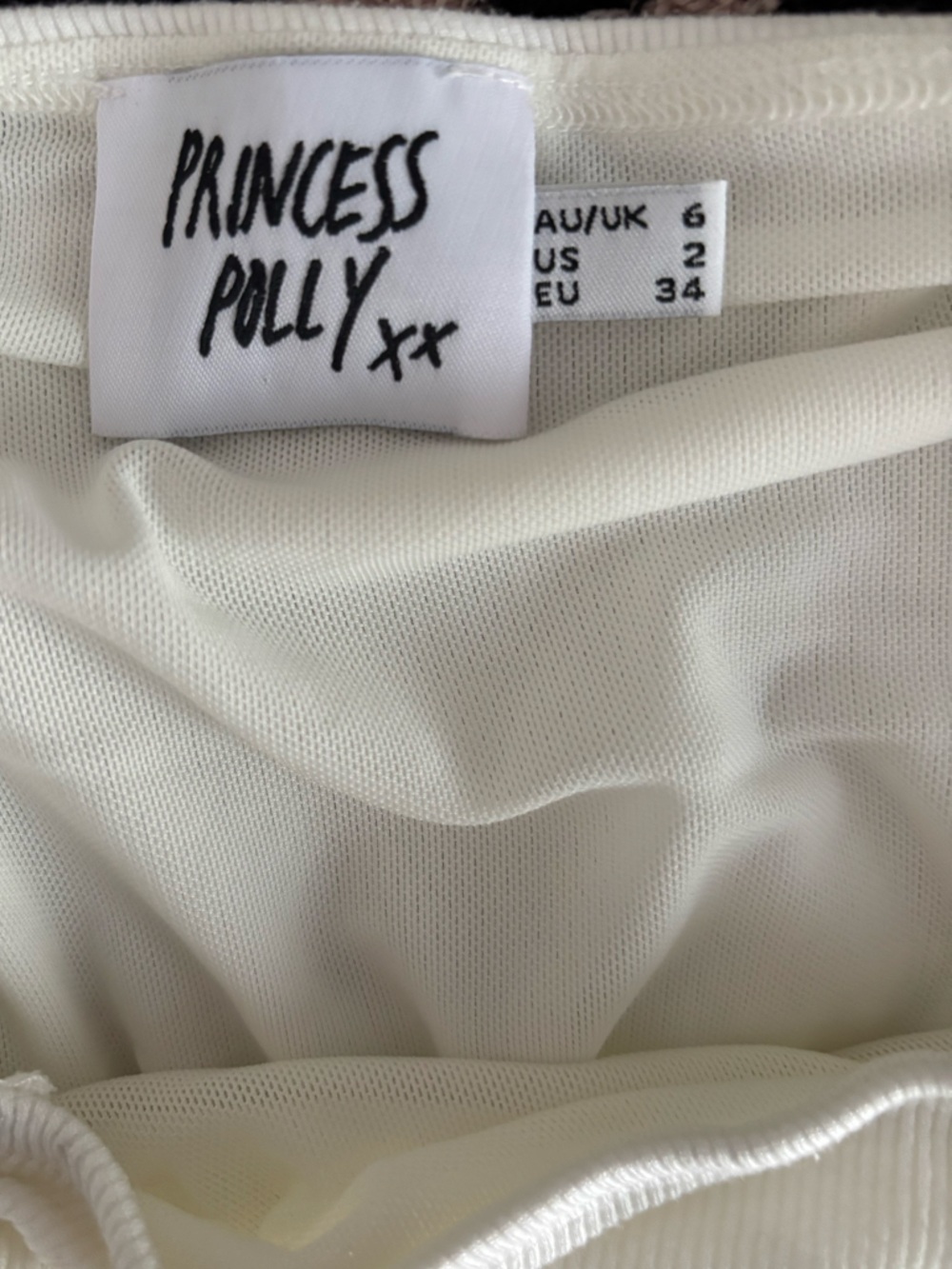 Princess Polly Off-White Ruched Drawstring Tube Top - Picture 3 of 3